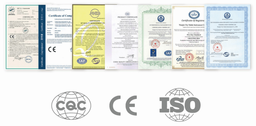 wheelchair factory certificates