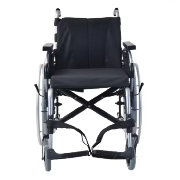 Manual wheelchair footrest height adjustment mechanism